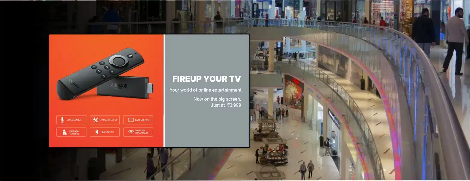 Amazon mall kiosk digital signage deployment powered by Pickcel