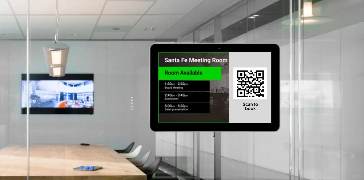 Co-working spaces using digital meeting room calendars