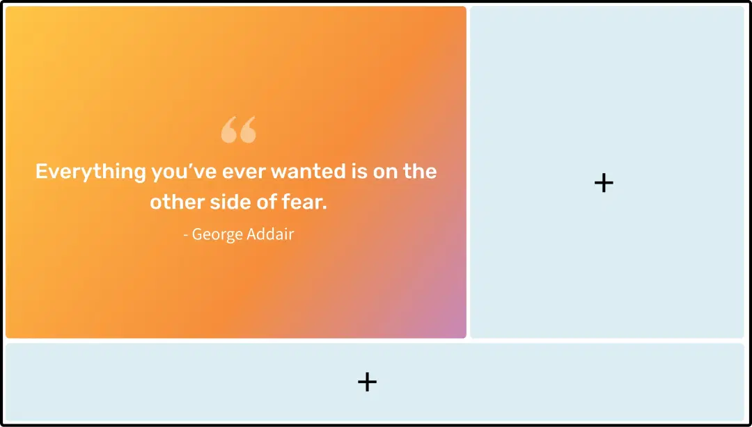 step 2 digital signage software interface showing compositon window with Quotes App feed being displayed on the top