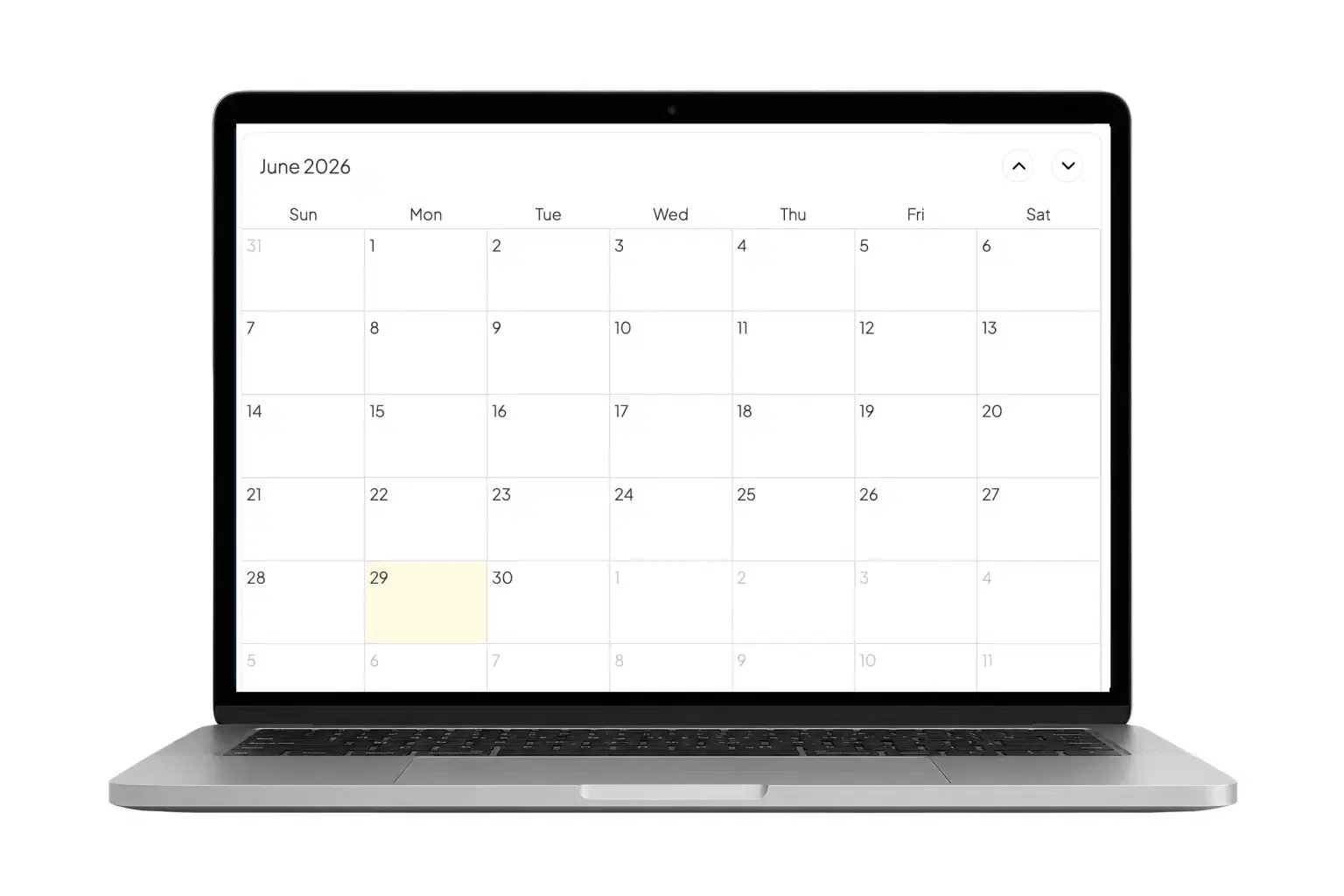 Pickcel content scheduling interface showing a weekly time-slot grid on a Windows device