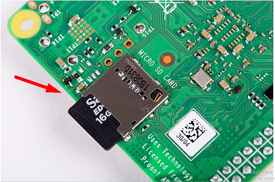 Insert SD card
