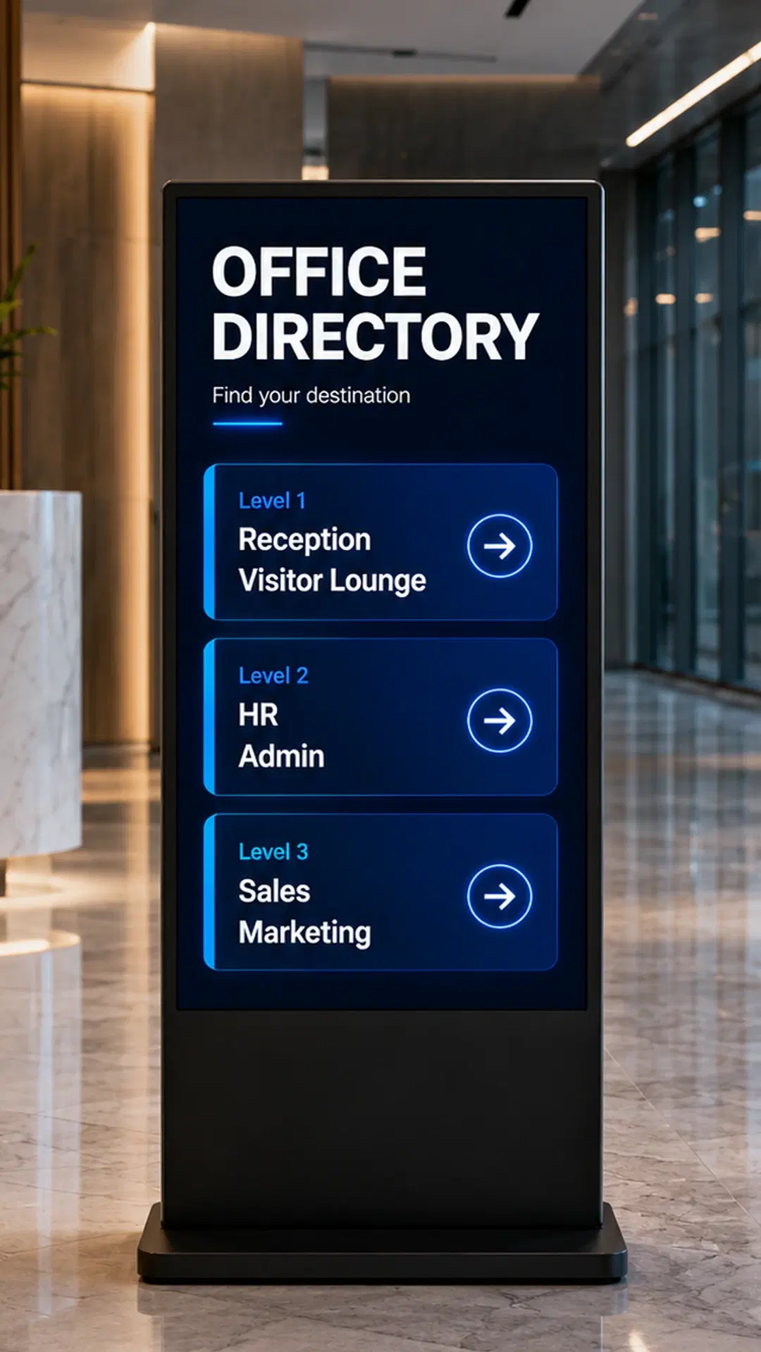 Accenture corporate reception digital signage displays managed with Pickcel