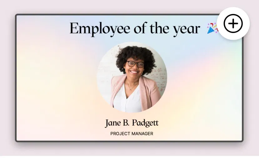 Meet Your Team app interface with the option to add employee photos Meet Your Team app interface with the option to add employee photos