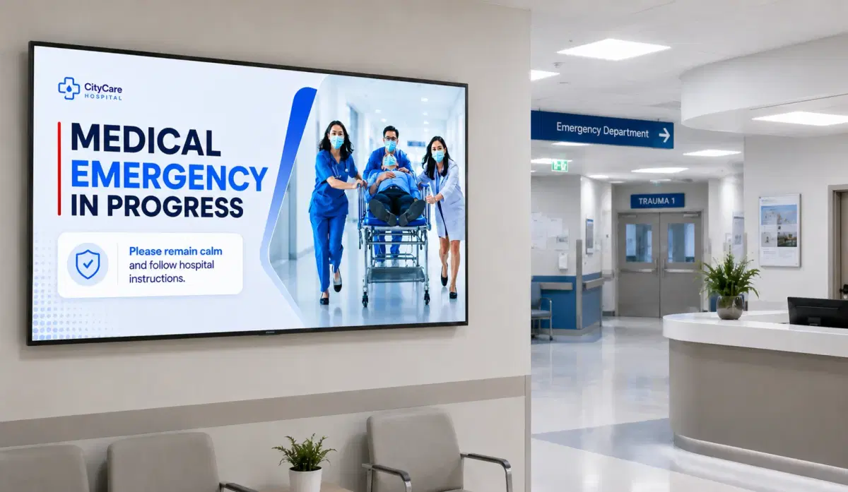 Digital signage benefits in healthcare environments