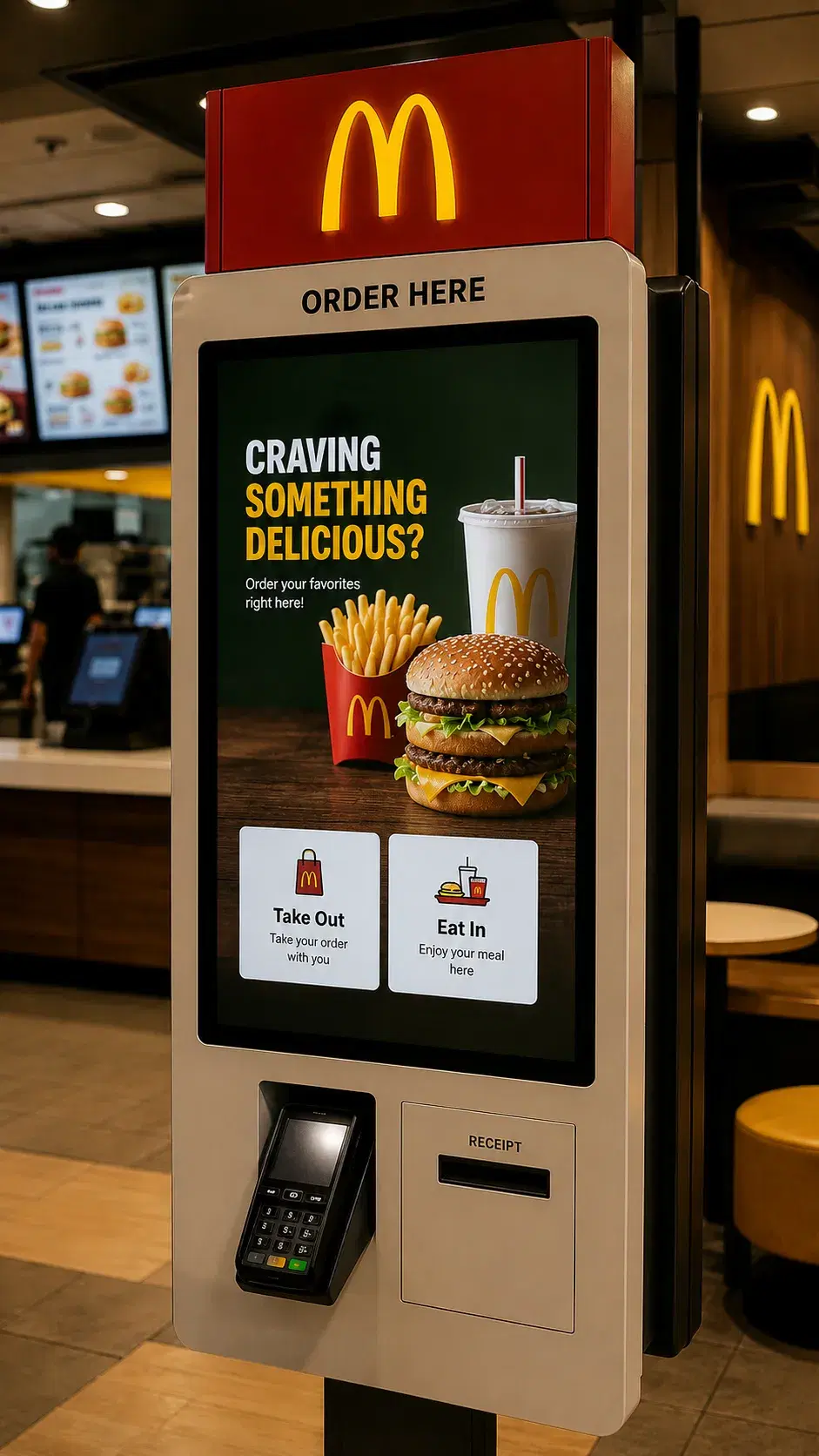 McDonald's India digital menu boards McDonald's India restaurant showing digital menu boards powered by Pickcel